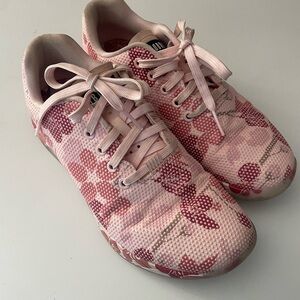 NOBULL Pink Floral Pattern Athletic Shoes